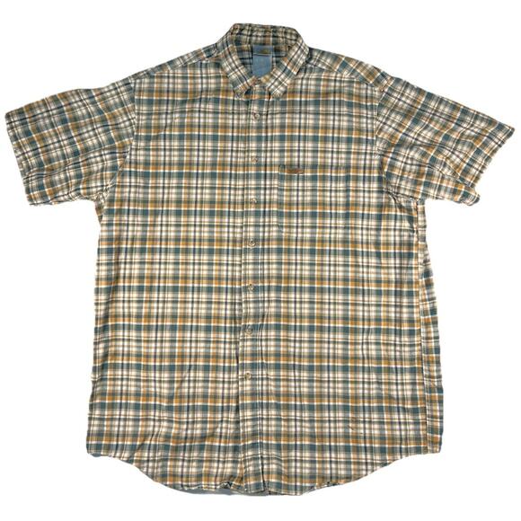 Carhartt Vintage Plaid Button Down Shirt Union Made In The USA XL Workwear - Picture 1 of 9